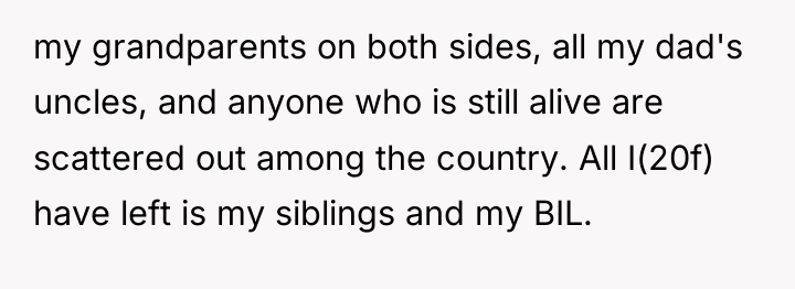 my grandparents on both sides, all my dad's uncles, and...