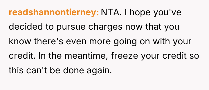 readshannontierney NTA. I hope you've decided to pursue charges now...