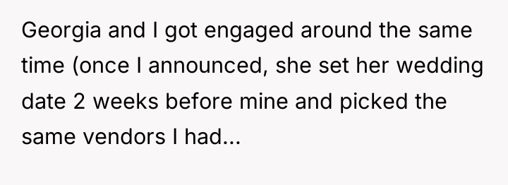 Georgia and I got engaged around the same time (once...