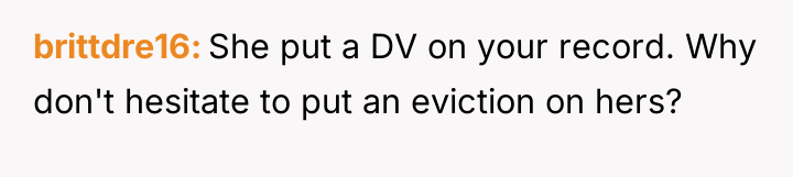 brittdre16 She put a DV on your record. Why don't...