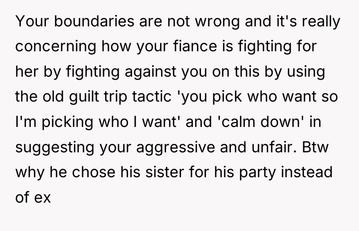 Your boundaries are not wrong and it's really concerning how...