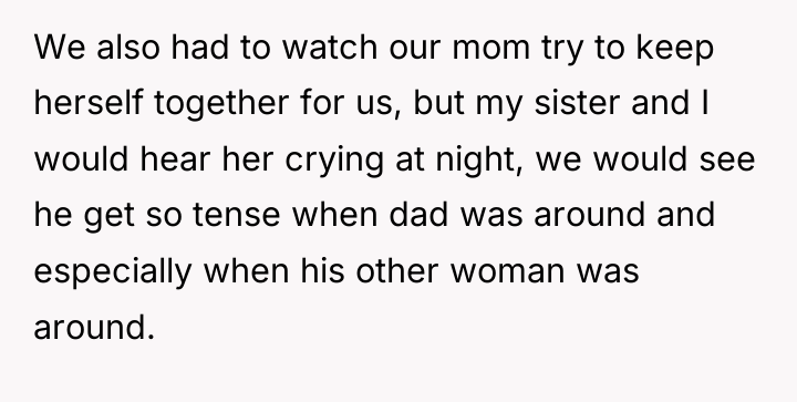 We also had to watch our mom try to keep...