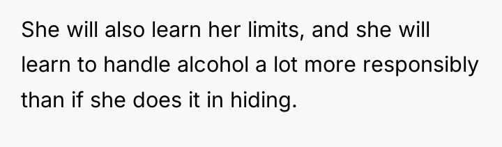 She will also learn her limits, and she will learn...