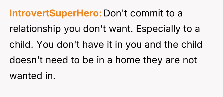 IntrovertSuperHero Don't commit to a relationship you don't want. Especially...