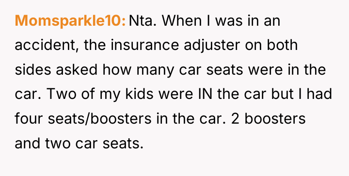 Momsparkle10 Nta. When I was in an accident, the insurance...