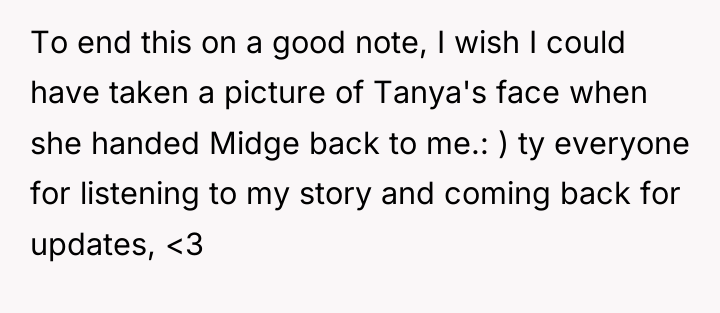 To end this on a good note, I wish I...