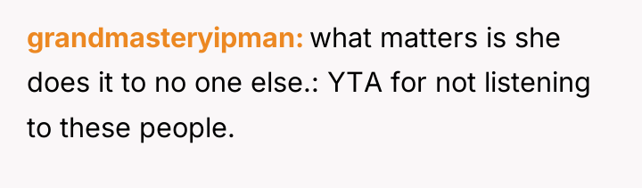 grandmasteryipman what matters is she does it to no one...