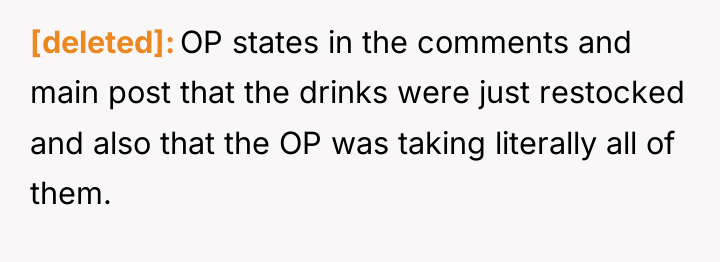 [deleted] OP states in the comments and main post that...