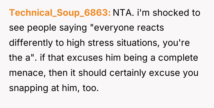 Technical_Soup_6863 NTA. i'm shocked to see people saying "everyone reacts...