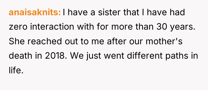 anaisaknits I have a sister that I have had zero...