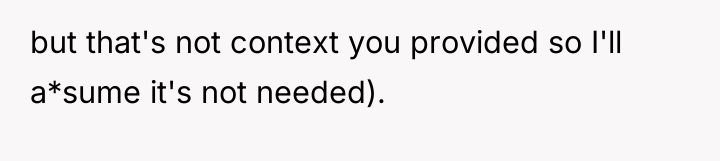but that's not context you provided so I'll a*sume it's...