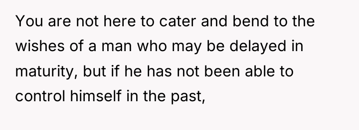 You are not here to cater and bend to the...