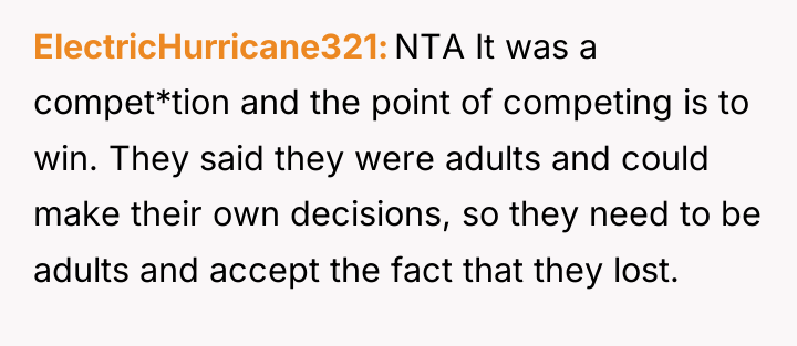 ElectricHurricane321 NTA It was a compet*tion and the point of...