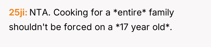 25ji NTA. Cooking for a *entire* family shouldn't be forced...