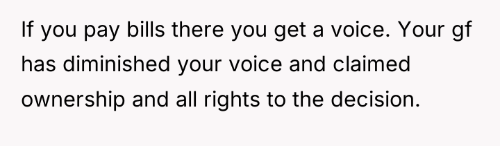 If you pay bills there you get a voice. Your...