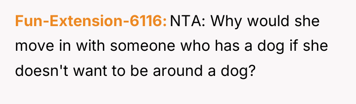 Fun-Extension-6116 NTA: Why would she move in with someone who...