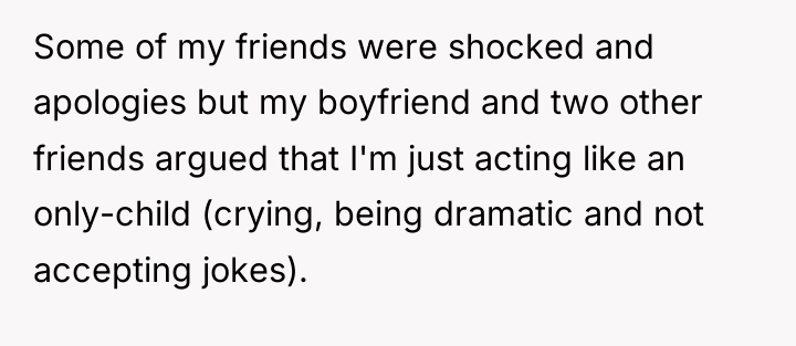 Some of my friends were shocked and apologies but my...