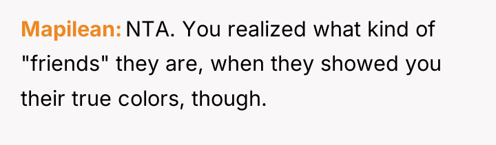 Mapilean NTA. You realized what kind of "friends" they are,...