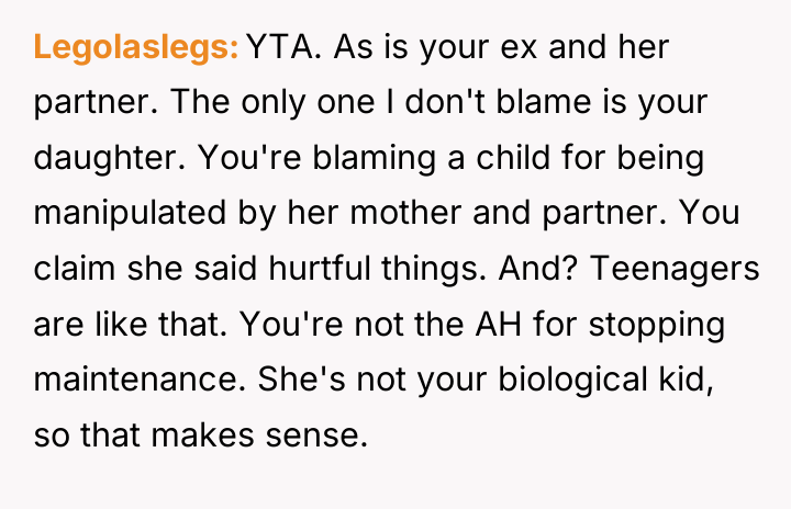 Legolaslegs YTA. As is your ex and her partner. The...
