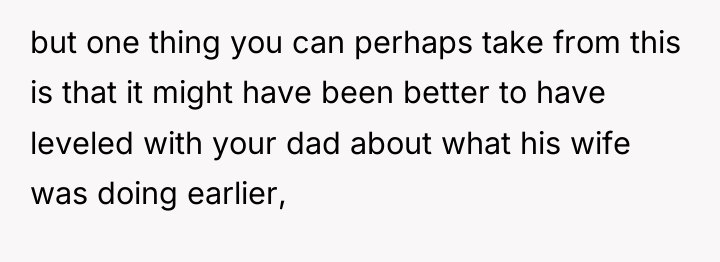 but one thing you can perhaps take from this is...