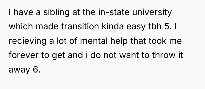 I have a sibling at the in-state university which made...