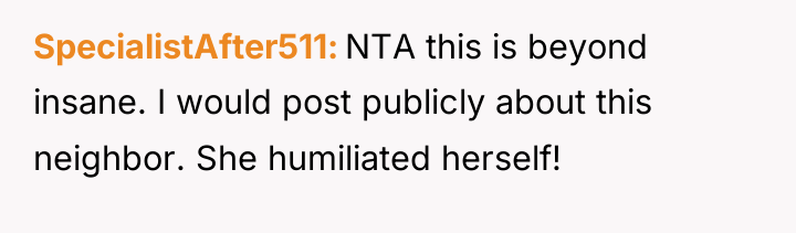 SpecialistAfter511 NTA this is beyond insane. I would post publicly...