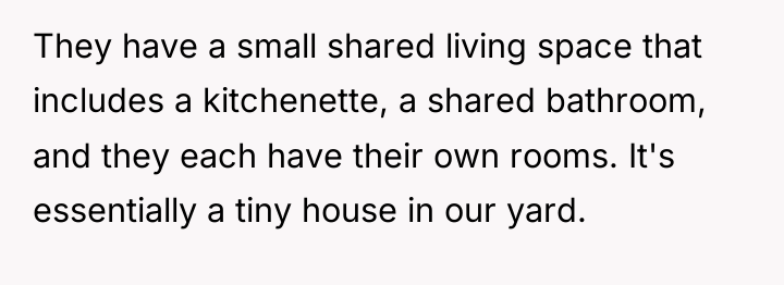 They have a small shared living space that includes a...