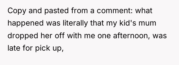 Copy and pasted from a comment: what happened was literally...