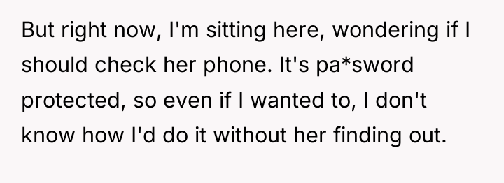 But right now, I'm sitting here, wondering if I should...