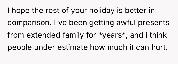 I hope the rest of your holiday is better in...