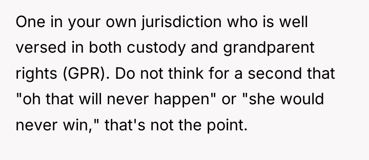 One in your own jurisdiction who is well versed in...