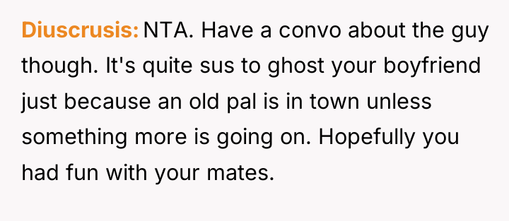 Diuscrusis NTA. Have a convo about the guy though. It's...