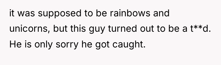 it was supposed to be rainbows and unicorns, but this...