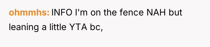 ohmmhs INFO I'm on the fence NAH but leaning a...
