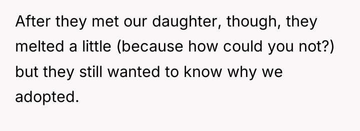 After they met our daughter, though, they melted a little...