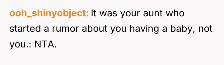 ooh_shinyobject It was your aunt who started a rumor about...