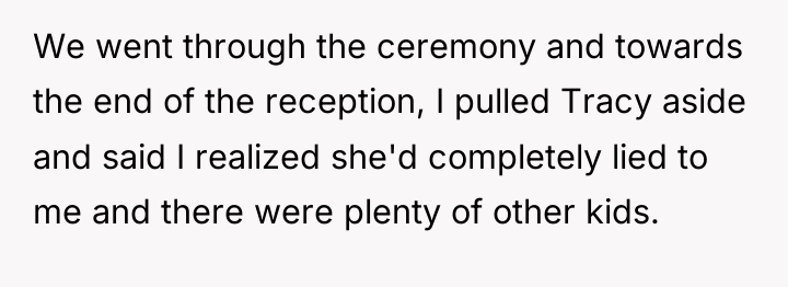 We went through the ceremony and towards the end of...