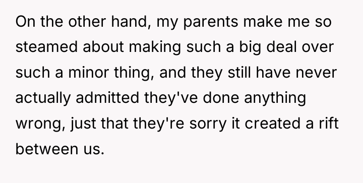 On the other hand, my parents make me so steamed...