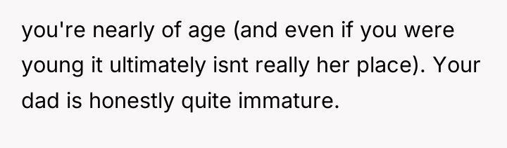 you're nearly of age (and even if you were young...