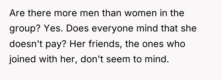 Are there more men than women in the group? Yes....
