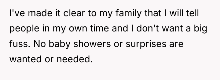 I've made it clear to my family that I will...