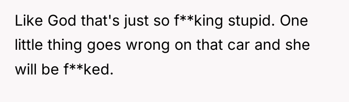 Like God that's just so f**king stupid. One little thing...