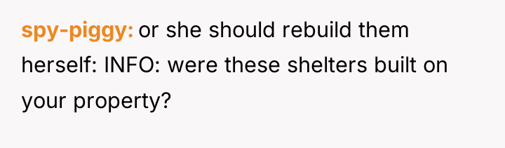 spy-piggy or she should rebuild them herself: INFO: were these...