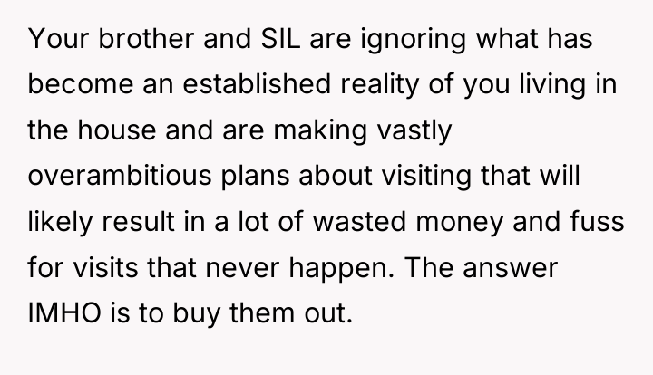 Your brother and SIL are ignoring what has become an...