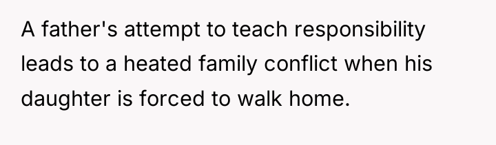 A father's attempt to teach responsibility leads to a heated...