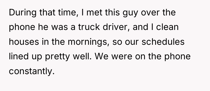 During that time, I met this guy over the phone...