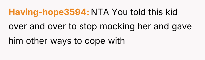 Having-hope3594 NTA You told this kid over and over to...