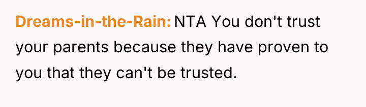 Dreams-in-the-Rain NTA You don't trust your parents because they have...