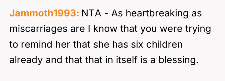 Jammoth1993 NTA - As heartbreaking as miscarriages are I know...