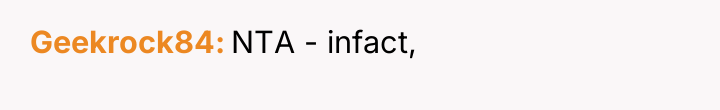 Geekrock84 NTA - infact,